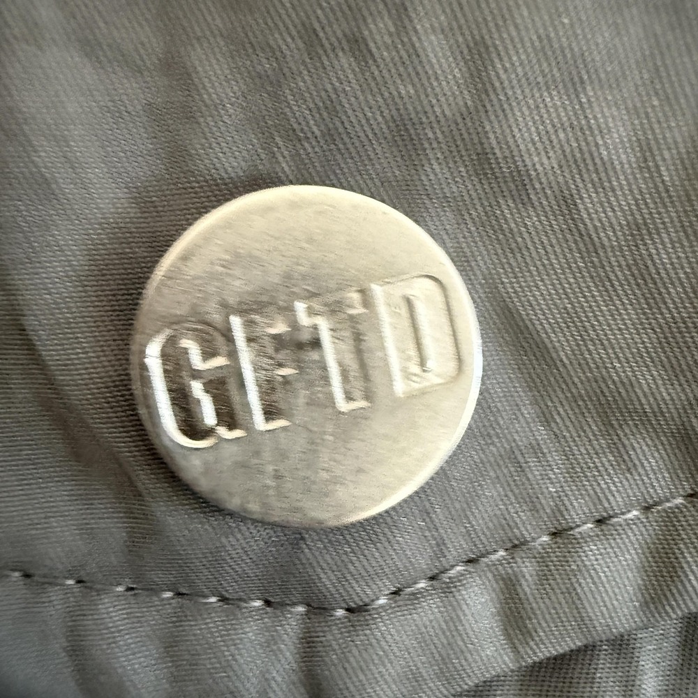 GFTD‎ LA Pants Gray Nylon Cargo Jogger Drawstring Pockets Streetwear - Picture 11 of 11